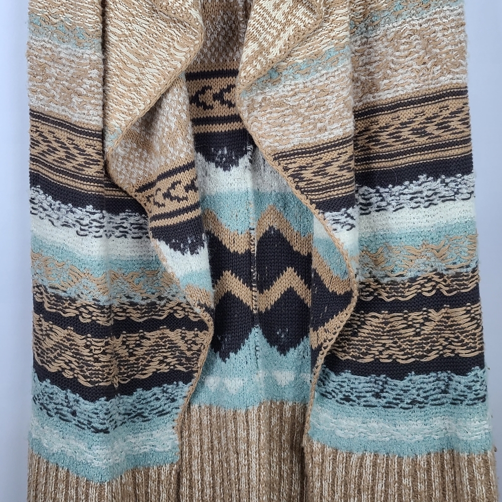 Sleeping in Snow Anthropologie Quilins Jacquard Knit Waterfall Vest XS/S Boho - Picture 5 of 11